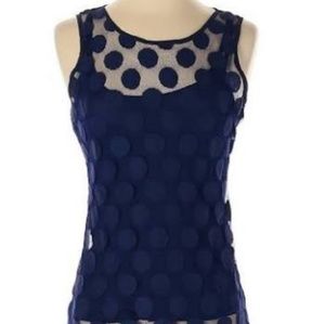 Banana Republic Blue Polka Dot Blouse